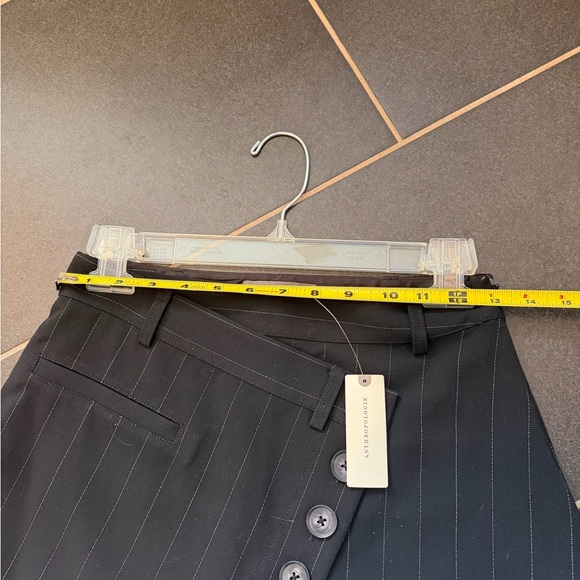 by Anthropologie Asymmetrical Menswear Mini Skirt size 2 nwt - Picture 8 of 11